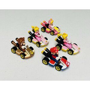 5 Mario Kart Hot Wheels Tanooki Princess Peach 2018 Mattel Standard Kart Lot
